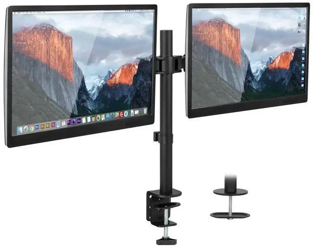 Main image of Mount-It! Dual Monitor Desk Mount | Fits Up to 32" Screens | Full Motion Gaming VESA Mount