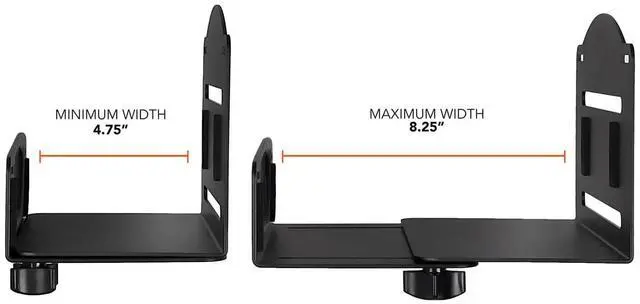Alt view image 4 of 6 - Mount-It! CPU Wall Mount Bracket | Desktop Computer Tower Holder | 22 Lbs Capacity