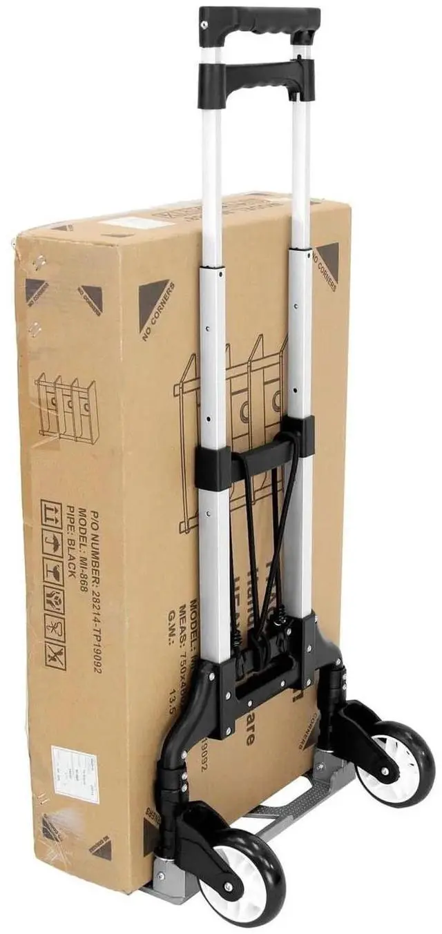 Alt view image 6 of 7 - Mount-It! Folding Hand Truck | Luggage Cart | 154 LBS Capacity