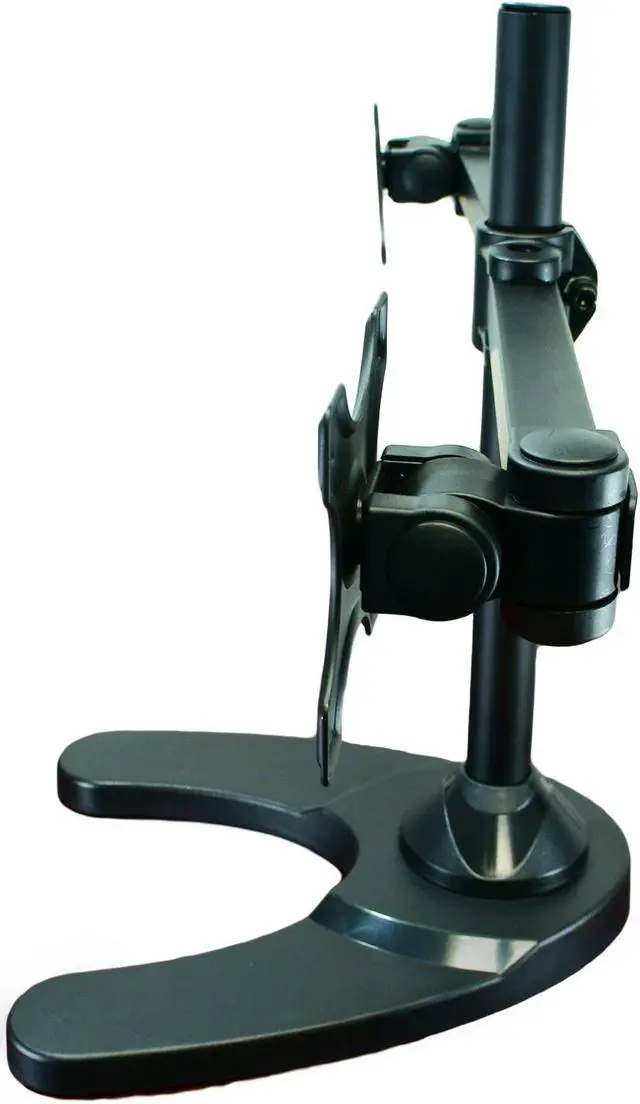 Alt view image 4 of 14 - Mount-It! Dual Monitor Stand | 24" Max Screen Size | Free Standing