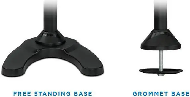 Alt view image 4 of 7 - Mount-It! Triple Monitor Stand | 3 Monitor Stand Mount | Fits 19-24 Inch Computer Screens