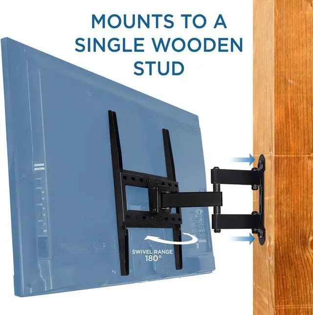 Alt view image 2 of 14 - Mount-It! Swivel TV Wall Mount Corner Bracket | Fits 32" -50" TVs