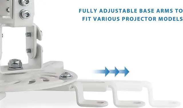 Alt view image 5 of 19 - Mount-It! Ceiling Projector Mount Height Adjustable Universal Stand MI-606B