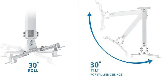 Alt view image 6 of 19 - Mount-It! Ceiling Projector Mount Height Adjustable Universal Stand MI-606B