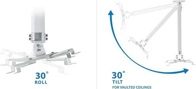 Alt view image 5 of 19 - Mount-It! Projector Ceiling Mount Height Adjustable Universal Stand (MI-606L)