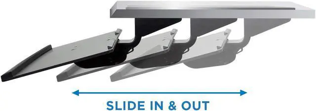 Alt view image 2 of 12 - Mount-It! Under Desk Keyboard Tray and Mouse Platform with Gel Wrist Pad | 17 Inch Track