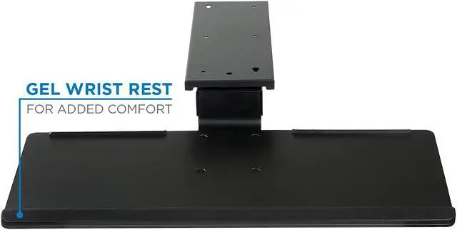 Alt view image 4 of 12 - Mount-It! Under Desk Keyboard Tray and Mouse Platform with Gel Wrist Pad | 17 Inch Track