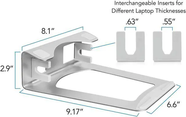 Alt view image 7 of 13 - Mount-It! Vertical Laptop Stand and Holder | 15" Max Screen Size