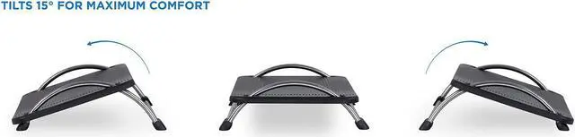 Alt view image 6 of 20 - Mount-It! Tilting Footrest Under Desk | Ergonomic Office Foot Rest Adjustable