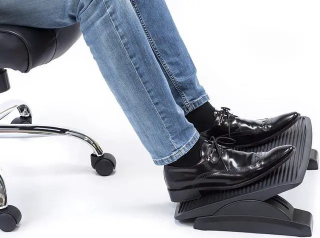 Alt view image 4 of 16 - Mount-It! Adjustable Ergonomic Foot Rest - Black