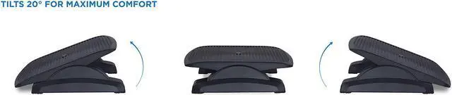 Alt view image 5 of 16 - Mount-It! Adjustable Ergonomic Foot Rest - Black