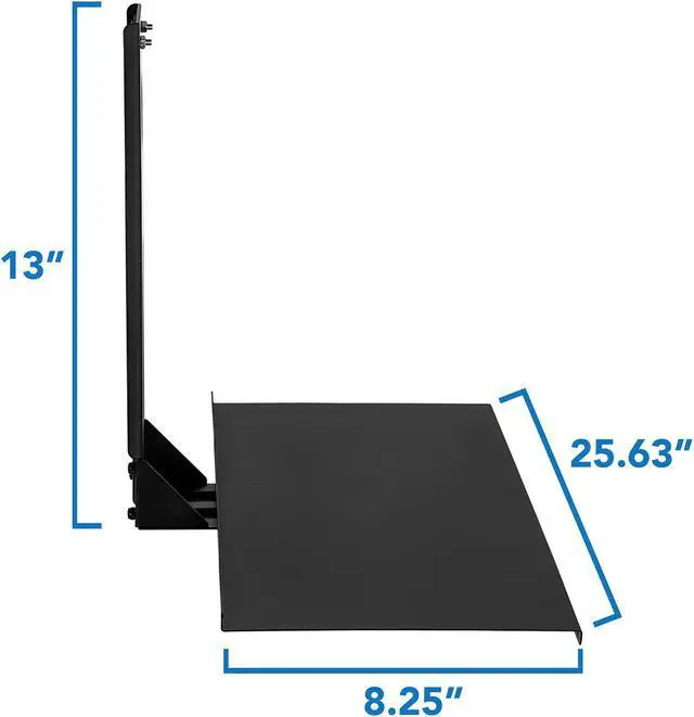 Alt view image 7 of 7 - Mount-It! Monitor and Keyboard Wall Mount Standing Workstation | 26 Inch Wide Platform