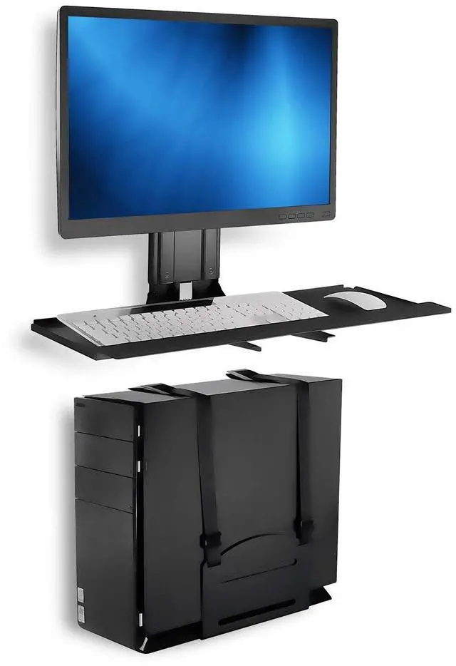 Main image of Mount-It! Monitor and Keyboard Wall Mount with CPU Holder – MI-7919