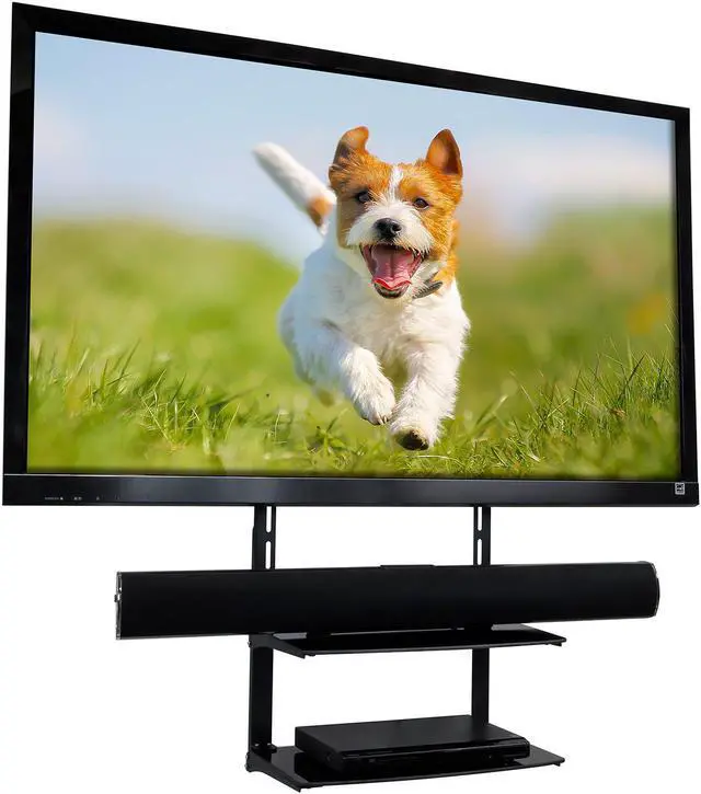 Alt view image 2 of 12 - Mount-It! TV Wall Mount Bracket Components Shelf (MI-8402)