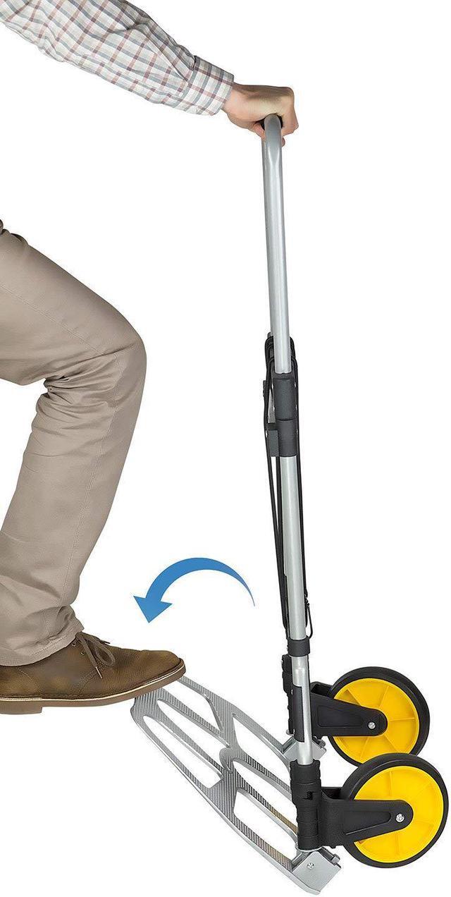 Alt view image 2 of 19 - Mount-It! Folding Hand Truck and Dolly with Telescoping Handle | 264 Lb Capacity