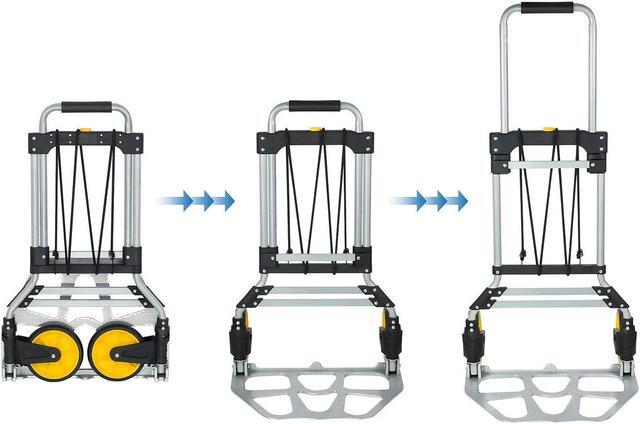 Alt view image 5 of 19 - Mount-It! Folding Hand Truck and Dolly with Telescoping Handle | 264 Lb Capacity