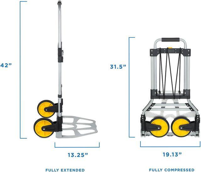 Alt view image 7 of 19 - Mount-It! Folding Hand Truck and Dolly with Telescoping Handle | 264 Lb Capacity