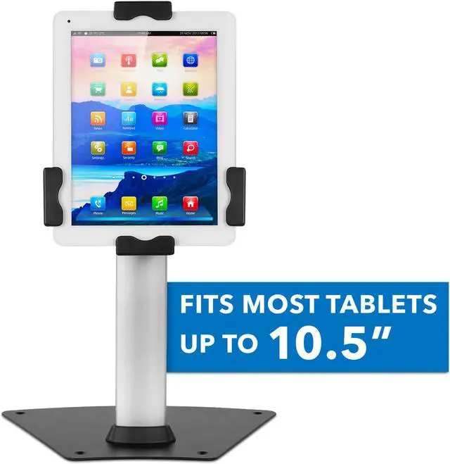 Alt view image 3 of 7 - Mount-It! Secure Universal Tablet Kiosk POS | Counter-top Stand | Fits iPad 7.9- 10.5 Inch Tablets