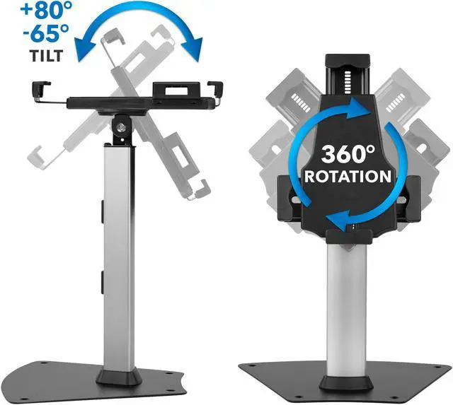 Alt view image 5 of 7 - Mount-It! Secure Universal Tablet Kiosk POS | Counter-top Stand | Fits iPad 7.9- 10.5 Inch Tablets