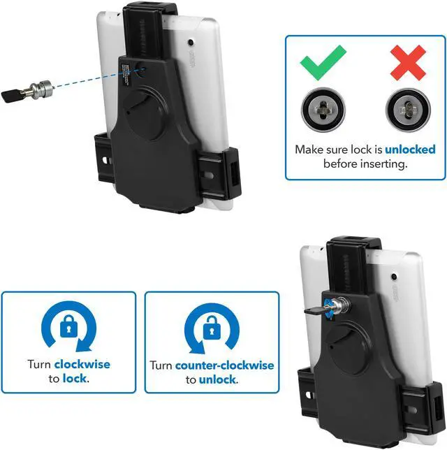 Alt view image 6 of 7 - Mount-It! Secure Universal Tablet Kiosk POS | Counter-top Stand | Fits iPad 7.9- 10.5 Inch Tablets