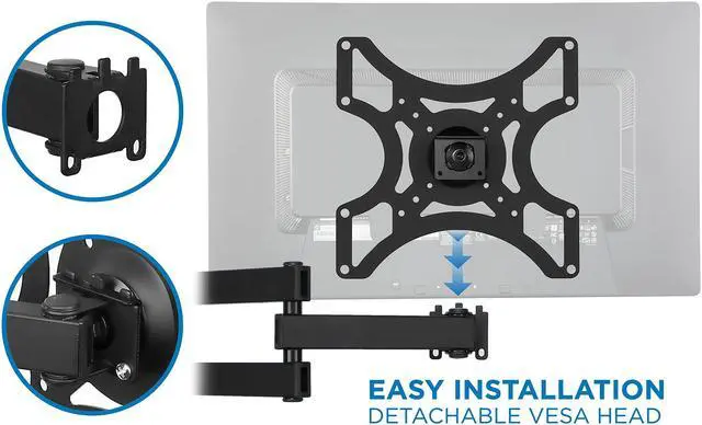 Alt view image 6 of 7 - Mount-It! TV Wall Mount | Fits 23"-43" Flat Screen TVs | Full Motion Bracket