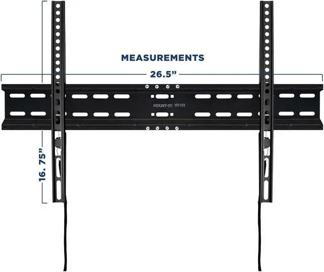 Alt view image 3 of 7 - Mount-lt! Fixed TV Mount | Fits 55"-70" TVs | Low Profile Wall Bracket