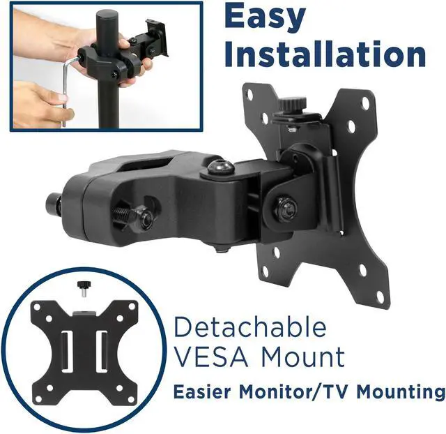 Alt view image 3 of 13 - Mount-It! Universal VESA Pole Mount | Fits TVs or Monitors up to 32 inches