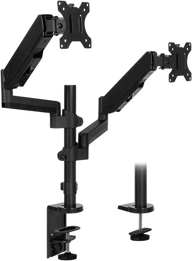 Main image of Mount-It! Dual Monitor Arm Mount | Fits Up to 32" Screens | Vertical Stackable Arms