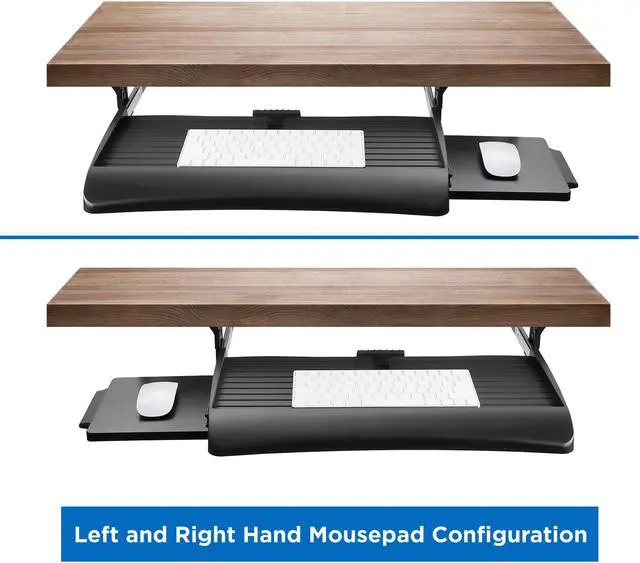 Alt view image 5 of 14 - Mount-It! Under Desk Keyboard Tray and Mouse Platform
