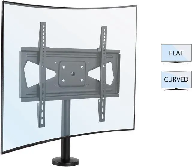 Alt view image 5 of 9 - Mount-It! Bolt Down TV Stand | Heavy Duty Swivel |Fits 32- 55 Inch TVs
