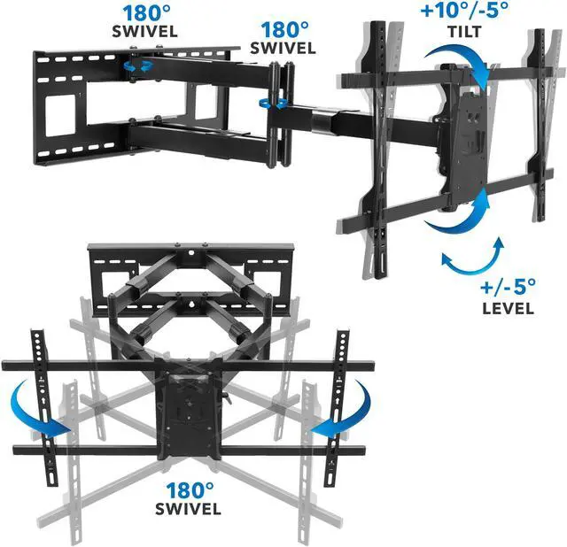 Alt view image 5 of 12 - Mount-It! Long Extension TV Mount | Fits Screen Sizes 50" to 90" TVs | 36 inch Arm Extension