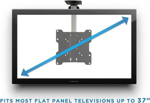 Alt view image 2 of 6 - Mount-It! Flip Down TV and Monitor Mount | Ceiling Kitchen Overhead and Under Cabinet Mount | Fits 13-37 Inch Screens