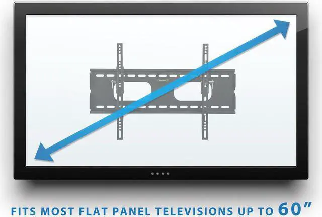 Alt view image 3 of 20 - Mount-It! Tilting TV Mount | Fits 32"-60" TVs | Max VESA 600x400 Wall Bracket