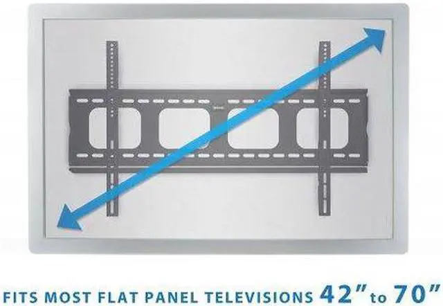 Alt view image 3 of 15 - Mount-It! Fixed TV Mount | Fits 55"-80" TVs | Low-Profile Wall Bracket