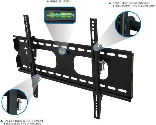 Alt view image 2 of 20 - Mount-It! Tilting TV Mount | Fits 32"-60" TVs | Max VESA 600x400 Wall Bracket
