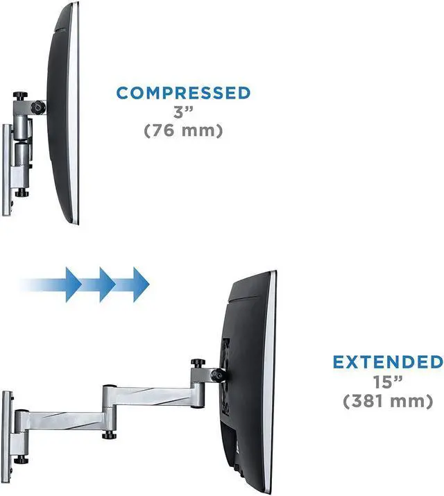 Alt view image 4 of 7 - Mount-It! RV Swivel TV Mount Specifically | Fits 23" to 42" TVs | RV or Mobile Home Use