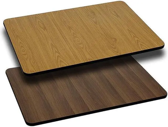 Alt view image 3 of 12 - Flash Furniture 30 by 48" Rectangular Table Top with Natural or Walnut Reversible Laminate Top