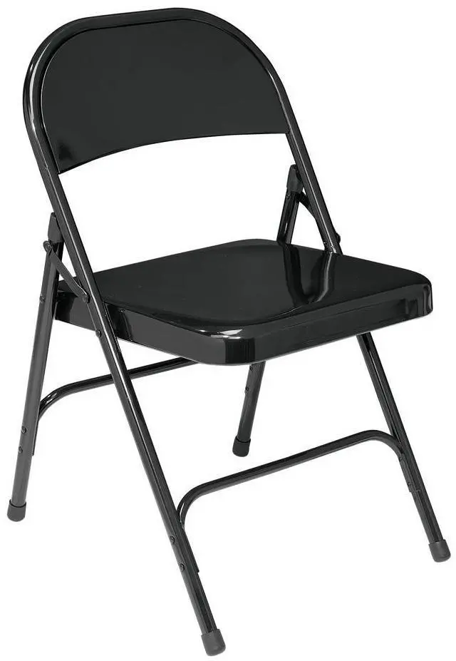Alt view image 2 of 3 - NPS Standard All Steel Folding Portable Sturdy Light Weight Chair Black