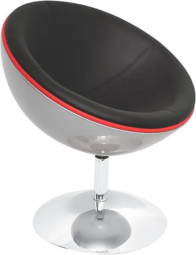 Alt view image 3 of 6 - LumiSource Lunar Lounger Black CHR-LUNAR BK