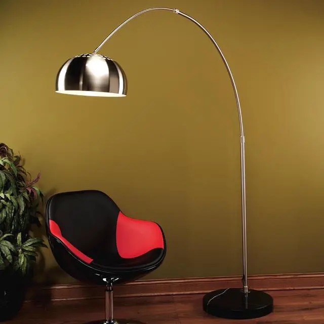 Alt view image 4 of 6 - Chrome Arch Floor Lamp