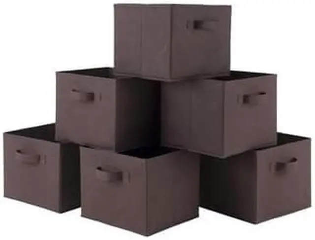 Alt view image 6 of 15 - Capri Set of 6 Foldable Chocolate Fabric Baskets