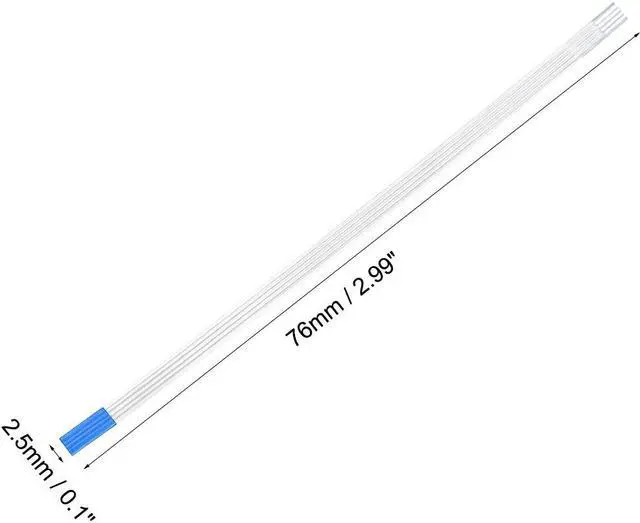 Alt view image 3 of 4 - Flexible Flat Cable, 4 Pins 0.5mm Pitch 76mm FPC FFC Flexible Ribbon Cable for LCD TV Car Audio DVD Player Laptop 20Pcs (B Type)
