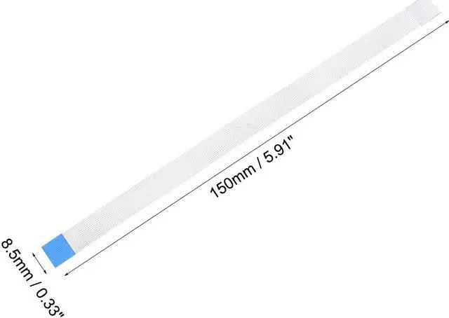 Alt view image 3 of 4 - Flexible Flat Cable, 16 Pins 0.5mm Pitch 150mm FPC FFC Flexible Ribbon Cable for LCD TV Car Audio DVD Player Laptop 5Pcs (B Type)