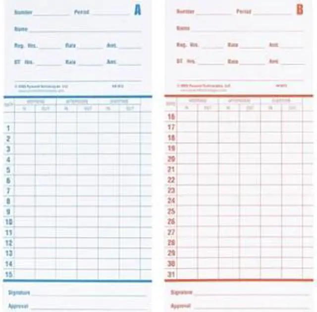 Main image of PTI 1000 Time Cards Case of 1000
