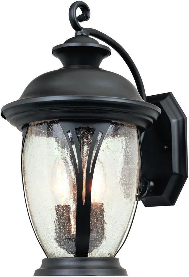 Alt view image 2 of 3 - Designers Fountain 30521-BZ Wall Sconces , Outdoor Lighting, Bronze w/seedy glass