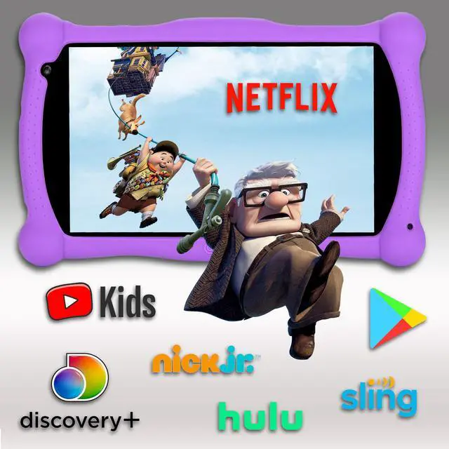 Alt view image 4 of 7 - Contixo Kids Tablet V10, 7-inch HD, Toddler Tablet with Camera, 32GB, WiFi, Learning Tablet for Children with Teacher's Approved Apps, Kid-Proof Case & Stylus, Purple