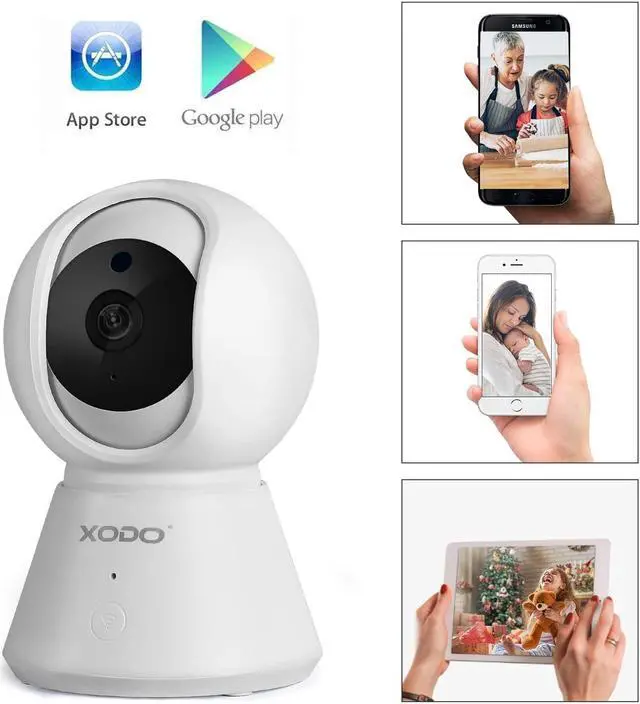 Alt view image 6 of 7 - XODO E6 Wireless Security Camera - Full HD 1080P Home Security Camera Baby Monitor - Sound Detection - Video Playback - WiFi Home Indoor Camera for Dog/Pet/Nanny-Night Vision/2 Way Audio/Voice Control