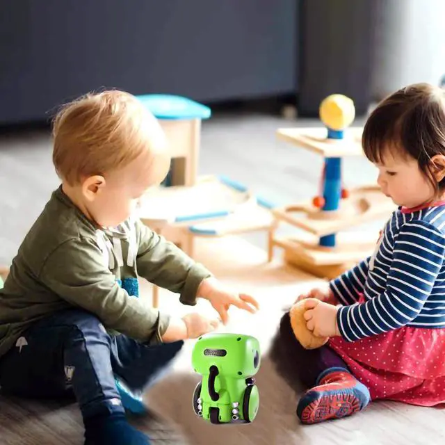 Alt view image 6 of 7 - Contixo R1 Kids Mini Talking Smart Robot Voice Controlled, Sings & Dance, Funny for Adults & Family, Interactive Children's Toy for Boys, Girls, Infants & Toddlers (Green)