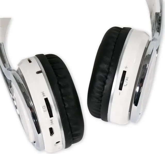 Alt view image 3 of 11 - Contixo KB-2600 Kid Safe 85dB Over The Ear Foldable Wireless Bluetooth Headphone with Volume Limiter, Built-in Micro Phone, Micro SD Card Music Player, FM Stereo Radio, White