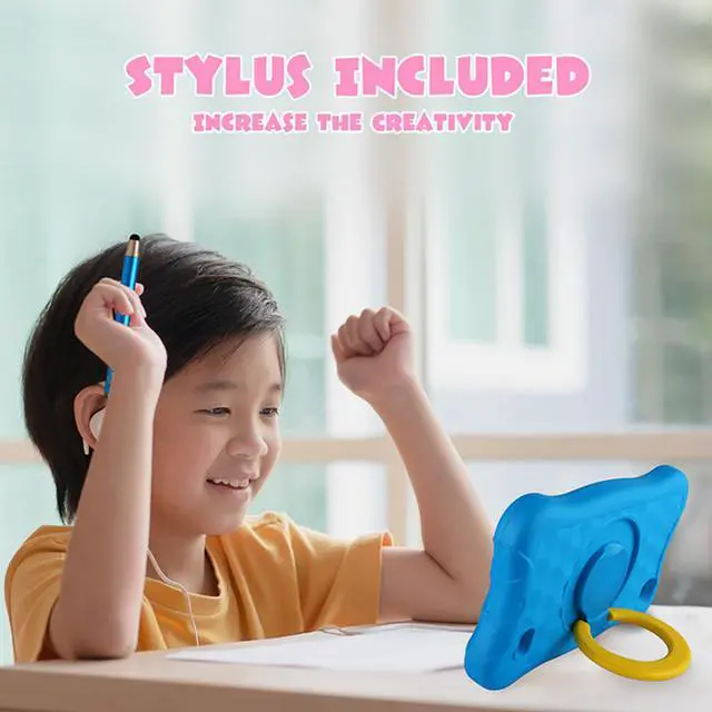 Alt view image 5 of 7 - Kids Learning Tablet 7-inch IPS HD Display, WiFi,Android 10,2GB RAM 32GB ROM,with Educator Approved Academy(Over$150.00 Value),Protective Case with Adjustable Bracket(kickstand)and Stylus,V10+ Blue